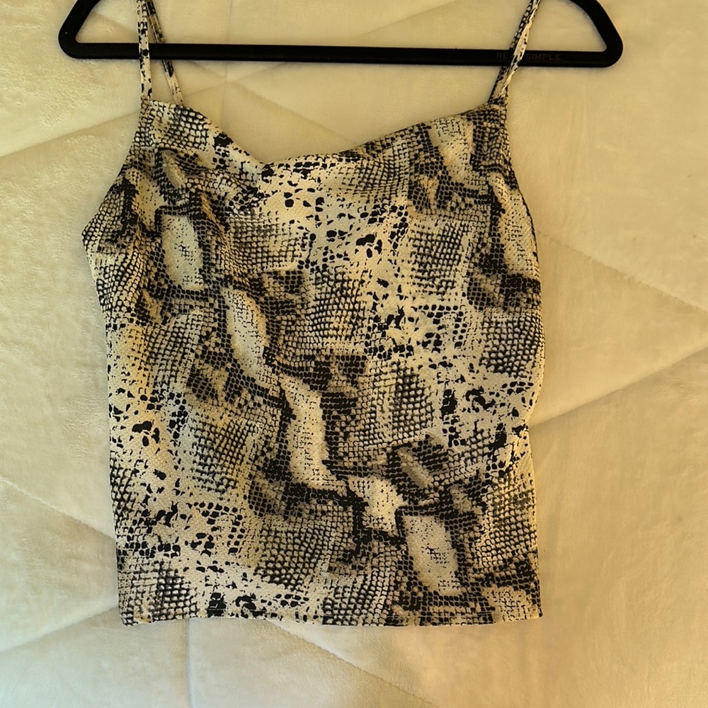 Kendall & Kylie Alligator Print Top